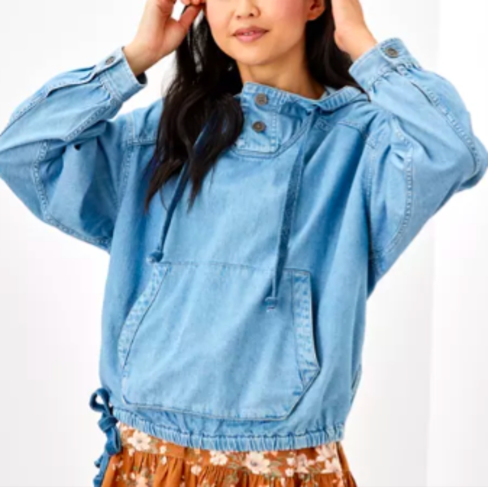 AE Oversized Military Shirt Hoodie